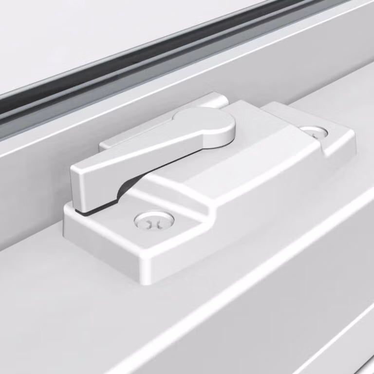 7. Secure Cam-Lock with Keeper A positive action cam-lock provides comforting security and keeps the sash unit tight and secure to help seal out the weather. Ask about Auto Locks.